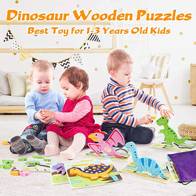 Wooden Dinosaur Puzzles
