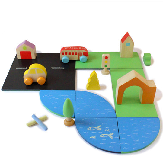 City Wooden Puzzle Toy Set
